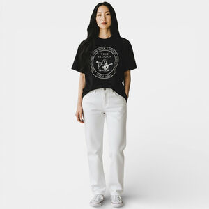 True Religion Tshirt Women Size Large Black Shortsleeves Crewneck Graphic Tee